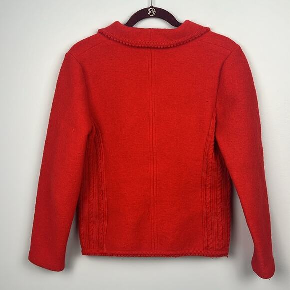 Geiger Tyrol red wool structured women’s coat jacket size 42 - Picture 10 of 11